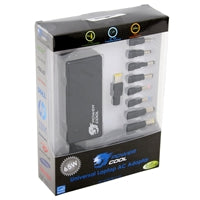Powercool 65W Universal Laptop Adapter - 8 Tips Auto Voltage Black