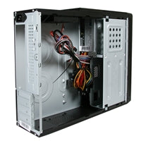 CiT S014B Compact Micro ATX Case 300W PSU - Black SECC Metal
