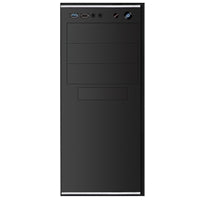 CiT Jet Stream ATX Mid Tower Case 500W PSU Black Silver Metal