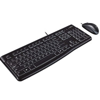 Logitech MK120 Wired Keyboard Mouse Combo - Spill-Resistant USB