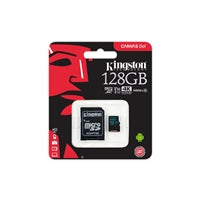 Kingston Canvas Select 128GB Micro SD UHS-I Flash Card with Adapter