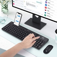 Evo Labs WM-757UK Wireless Keyboard Mouse Combo UK QWERTY 105-Key