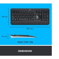 Logitech MK540 Wireless Keyboard Mouse Combo - UK QWERTY Layout