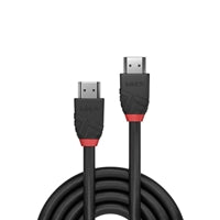 Black HDMI 2.0 cable, 5m length, supports 4096x2160@60Hz with Ethernet, by LINDY.