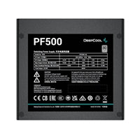 DeepCool PF500 500W PSU - 80 PLUS Certified, 120mm Silent Fan, Non-Modular ATX