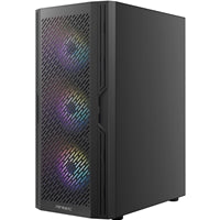 ANTEC AX20 Mid Tower Gaming Case - Black Steel ATX with RGB Fans