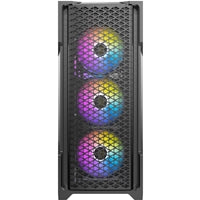 ANTEC AX90 Mid Tower Gaming Case - Black Steel, Tempered Glass, 4x ARGB Fans