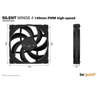 be quiet! Silent Wings 4 140mm PWM High-Speed Fan 1900RPM Black