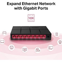 Mercusys MS108G 8-Port Gigabit Ethernet Switch - Unmanaged