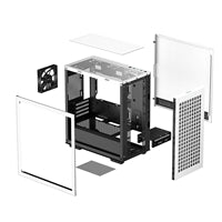 DeepCool CH370 White Micro ATX Case - Magnetic Glass, 360mm Radiator