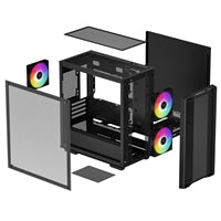 DeepCool CC360 ARGB Micro-ATX Case - Tempered Glass, 3x ARGB Fans