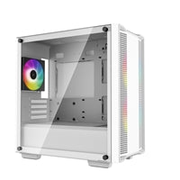 DeepCool CC360 ARGB White Micro-ATX Case - Tempered Glass, 3x ARGB Fans