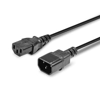 Lindy 2m IEC C13 to C14 Power Extension Cable - VDE Approved Black