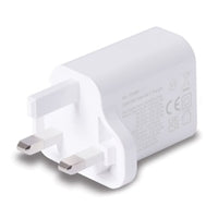 LINDY 30W Dual USB-C & USB-A PD 3.0 Wall Charger White UK