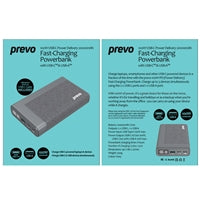 Prevo 100W USB-C Power Bank 20000mAh - Dual Port Fast Charging