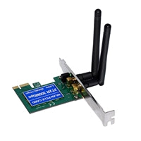Prevo N300 300Mbps PCIe Wireless Adapter - Dual Antenna Low Profile
