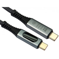 USB4 Cable 1m 40Gbps USB-C 240W Nylon Braided Aluminum Black