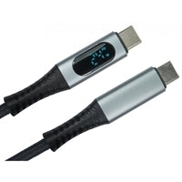 USB4 Cable 1m 40Gbps USB-C 240W Nylon Braided Aluminum Black