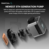 DeepCool Mystique 240 AIO Liquid CPU Cooler - 2.8