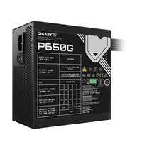 GIGABYTE P650G 650W PSU - 80 PLUS Gold, Japanese Capacitors, Silent Fan