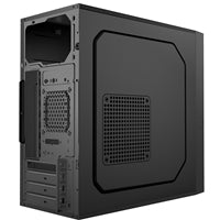 CiT Work Micro-ATX Steel Case - USB 3.0, 120mm Fan, Black