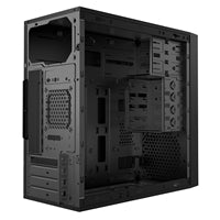 CiT Work Micro-ATX Steel Case - USB 3.0, 120mm Fan, Black
