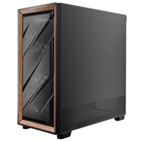 Antec FLUX Mid Tower Gaming Case - Walnut Wood, 5 PWM Fans, USB-C