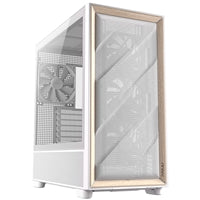 Antec FLUX Mid Tower Case - White Walnut Wood, 5 PWM Fans, USB-C