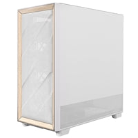 Antec FLUX Mid Tower Case - White Walnut Wood, 5 PWM Fans, USB-C