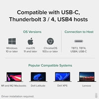 Plugable UD-3900C4 USB-C Quad HDMI Docking Station 96W PD 14-Port