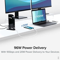 Plugable USB-C Triple 4K Docking Station 13-Port 100W PD