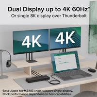 Plugable TBT4-UD5 Thunderbolt 4 Dock 13-Port Dual 4K HDMI 96W