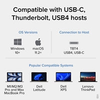 Plugable TBT4-UD5 Thunderbolt 4 Dock 13-Port Dual 4K HDMI 96W