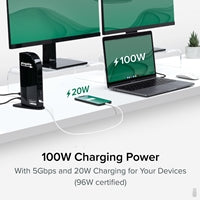 Plugable USB-C Triple 4K Docking Station 100W PD 13-Port Desktop