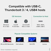 Plugable USB-C Triple 4K Docking Station 100W PD 13-Port Desktop