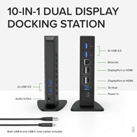 Plugable UD-6950Z USB-C Docking Station - Dual 4K DisplayLink 10-Port