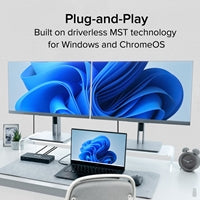 Plugable USB-C Dual HDMI Dock 4K 60Hz 65W PD Desktop Station