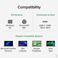 Plugable USB-C Dual HDMI Dock 4K 60Hz 65W PD Desktop Station