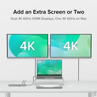 Plugable 11-in-1 Aluminum USB-C Docking Station Dual 4K HDMI 100W PD