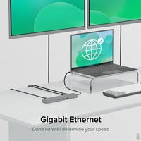 Plugable 11-in-1 Aluminum USB-C Docking Station Dual 4K HDMI 100W PD