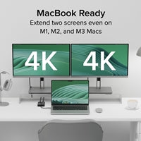 Plugable USB-C Dual HDMI Adapter Aluminum DL-6950 4K 60Hz