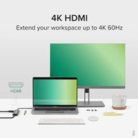 Plugable Aluminum 7-in-1 USB-C Hub - 4K HDMI, Gigabit Ethernet, 100W PD