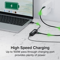 Plugable USB-C to 2.5GbE Ethernet Adapter with 100W PD Charging