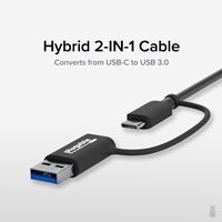 Plugable 2.5GbE USB-C/USB-A Ethernet Adapter - Dual Cable
