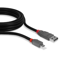Lindy 0.2m USB 2.0 Type A to Micro-B Cable - Gold Plated