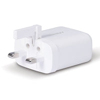 LINDY 65W GaN USB-C Charger - Compact Folding UK Plug PD 3.0
