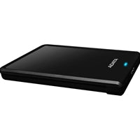 Black ADATA HV620S 4TB USB 3.1 portable external hard drive, compact and sleek design.