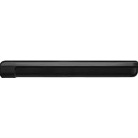 Black portable external hard drive, 4TB capacity, USB 3.1, from ADATA, compact 2.5-inch design.
