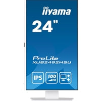 iiyama 24-inch IPS monitor XUB2492HSU-W6 in white with 100Hz and AMD FreeSync technology
