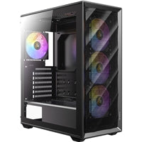 ANTEC AX85 ARGB Mid Tower Case - Black Steel, Tempered Glass, Mesh Front